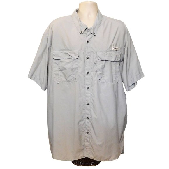 Magellan Outdoors Other - Magellan Outdoors Fish Gear Shirt 3XL Gray Vented Relaxed Short Sleeve Nylon